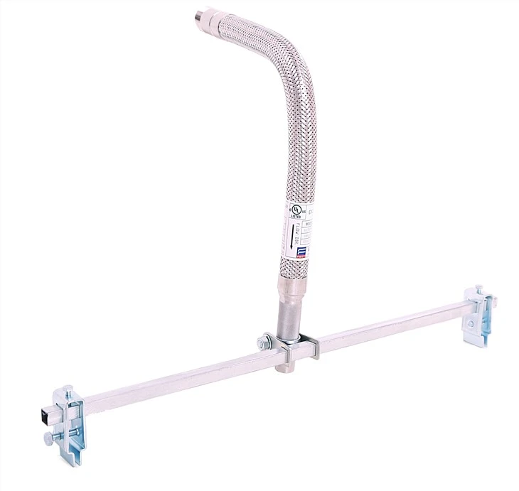 Flexible Sprinkler Hose With Fittings And Anchoring System For Fire Protection Service