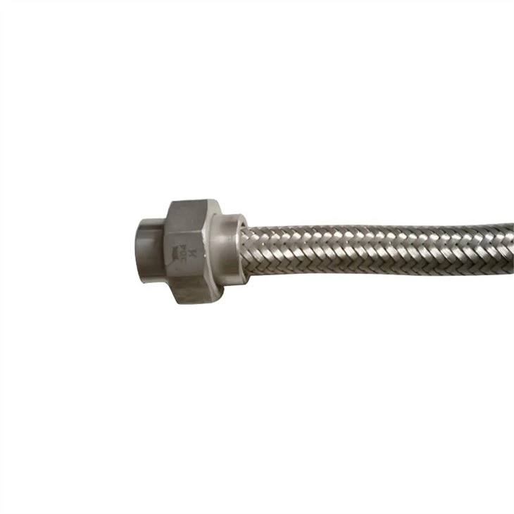 Flexible Stainless Steel Metal Braid Hose With Union Nuts Fitting